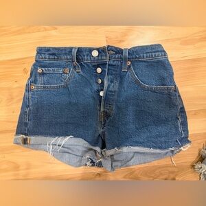 Levi's Distressed Blue Jean Shorts